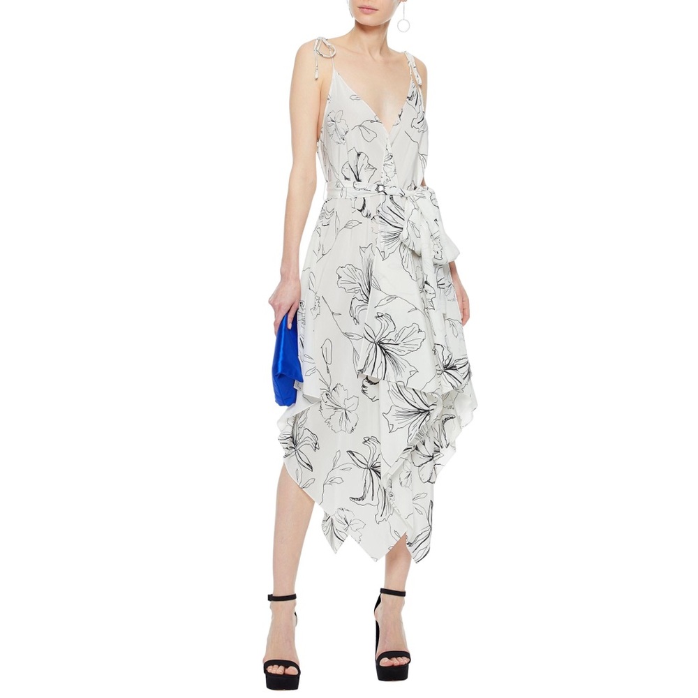 Diane Von Furstenberg Floral Print Silk Dress